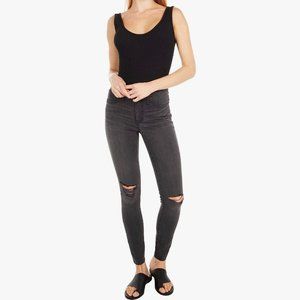 Madewell Mid-Rise Skinny Jeans in Black Sea Wash